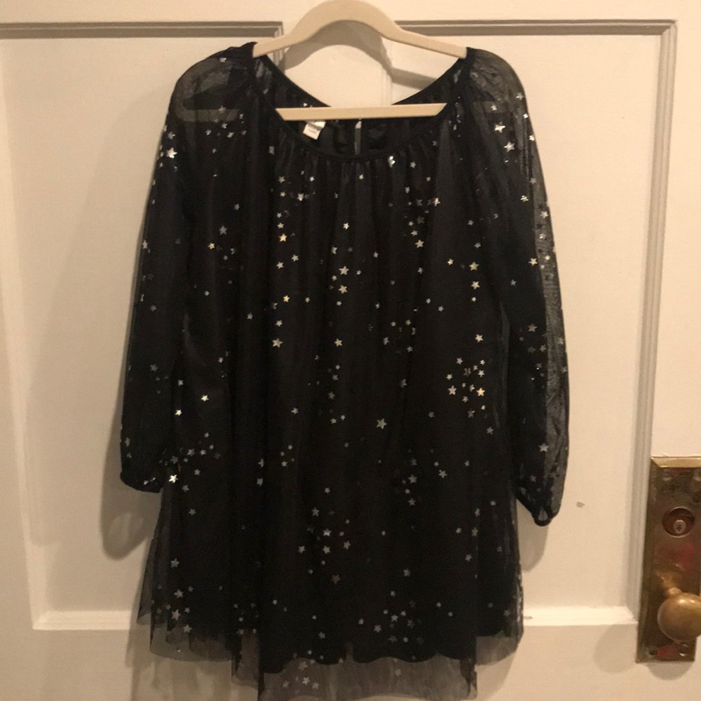 Kate Mack long sleeve dress with silver stars
